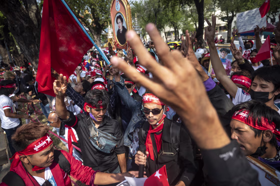 Activists Protest Against Myanmar Junta At UN On 2nd Anniversary Of Coup