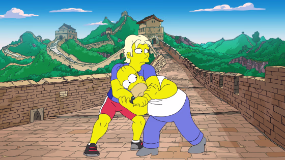 A scene from the “Simpsons” episode “One Angry Lisa,” which refers to “forced labor” in China and is no longer available on the Disney+ streaming service in Hong Kong.