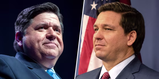 J.B. Pritzker and Ron Desantis