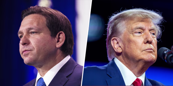 Gov. Ron DeSantis and Former President Donald Trump.