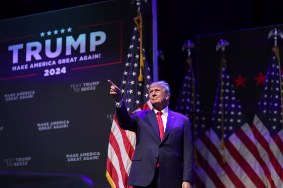 Donald Trump during an event in Davenport, Iowa
