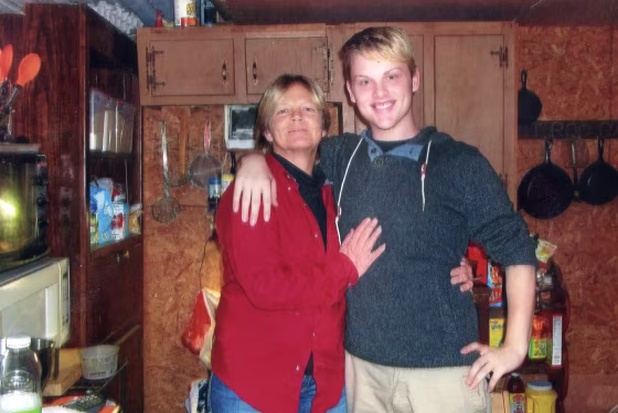 Sandy Smith with her son, Stephen Smith.