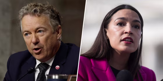 Sen. Rand Paul and Rep. Alexandria Ocasio-Cortez.