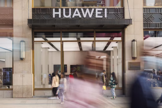 A Huawei store in Shanghai.