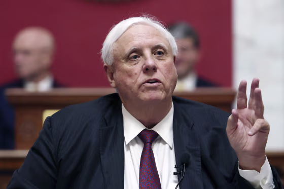 Gov. Jim Justice speaks in the House Chambers at the state capitol