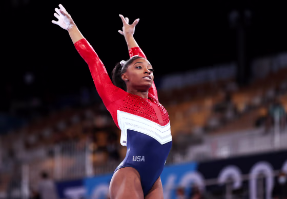 Simone Biles competes at the Olympic Games