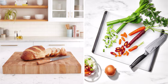 A great cutting board, whether made of plastic or wood, shouldn’t be hard on your knife.