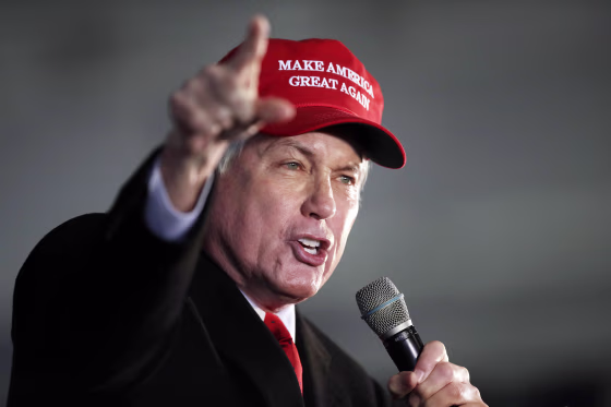 Attorney Lin Wood at a rally in Alpharetta, Ga., in 2020.