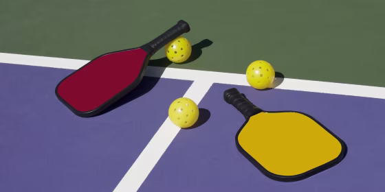 Described as a cross between tennis, badminton and ping pong, you’ll need a paddle, balls, supportive sneakers and a gear bag.