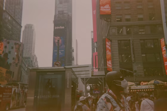 Smoke from a wildfire in Canada over New York City on June 30, 2023.