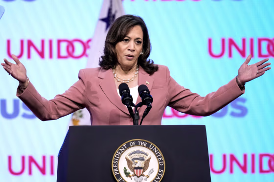 Vice President Kamala Harris speaks at the UnidosUS 2023 Annual Conference Monday, July 24, 2023, in Chicago.