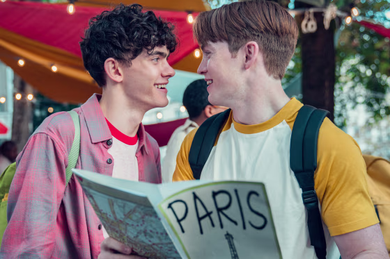 Joe Locke and Kit Connor in the new season of Netflix's "Heartstopper."