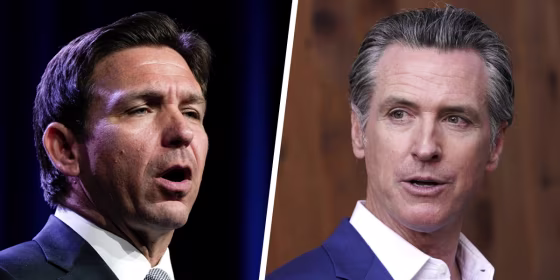 Gov. Ron DeSantis and Gov. Gavin Newsom.