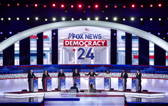 Image: Presidential Hopefuls Square Off In First GOP Debate