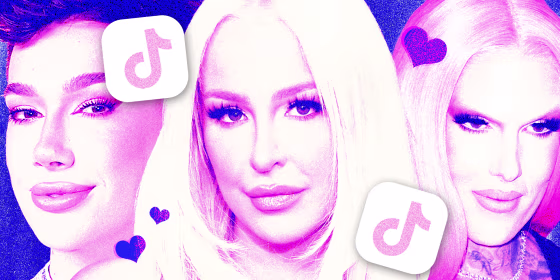 Collage of James Charles, Tana Mongeau, and Jeffree Star