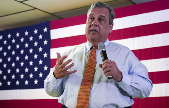 Chris Christie during a campaign event in Concord, N.H.,