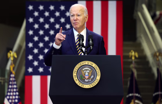 President Joe Biden delivers remarks at Prince George's Community College