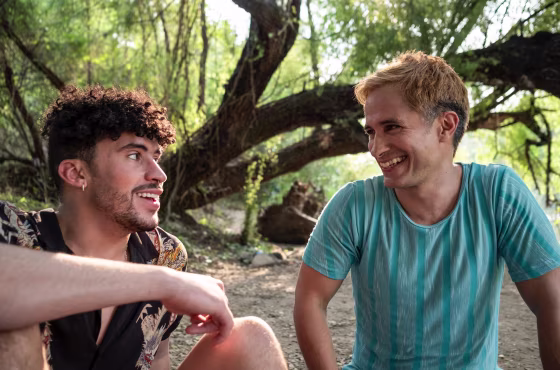 Bad Bunny and Gael Garcia Bernal in "Cassandro."