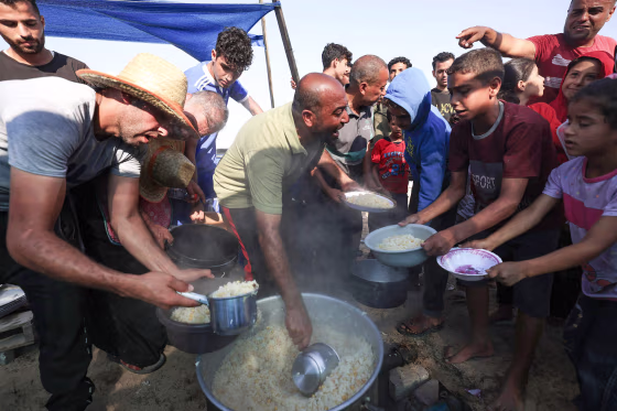 hamas israel conflict food distribution hunger children