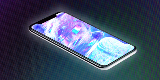 Photo Illustration: A glitching photo of a young child on an iPhone screen