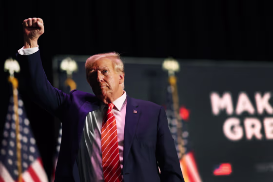 Donald Trump Holds Campaign Rally In Sioux City, Iowa