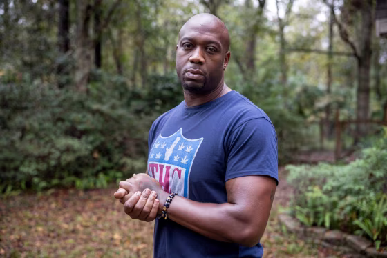 Boo Williams poses for a portrait outside of his home in Picayune.