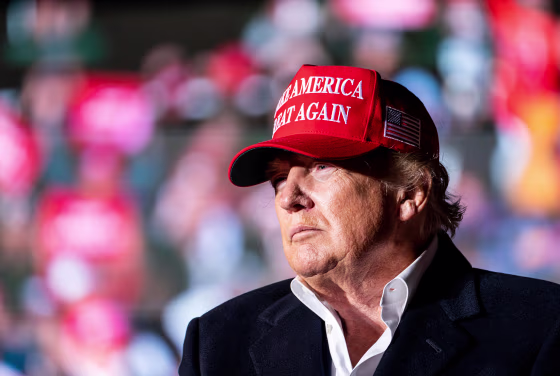 Former President Donald Trump speaks to his thousands of supporters at a rally in Florence, Ariz., in 2022.