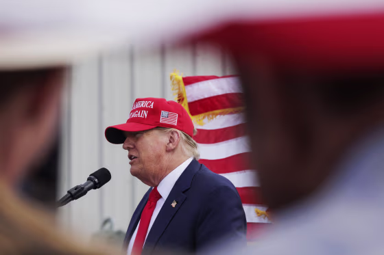 Image: Former President Trump Visits The Southern Border With Texas Governor Abbott