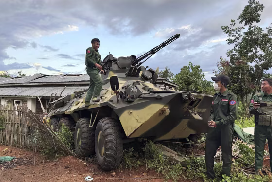 A major offensive against Myanmar's military-run government by an alliance of three militias of ethnic minorities has been moving at lightning speed, inspiring resistance forces around the country to attack. (The Kokang online media via AP)