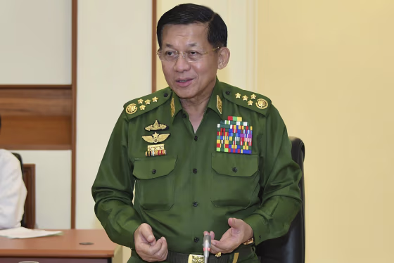 Min Aung Hlaing, Myanmar’s powerful junta leader, seized power in a coup d’état on Feb. 1, 2021.