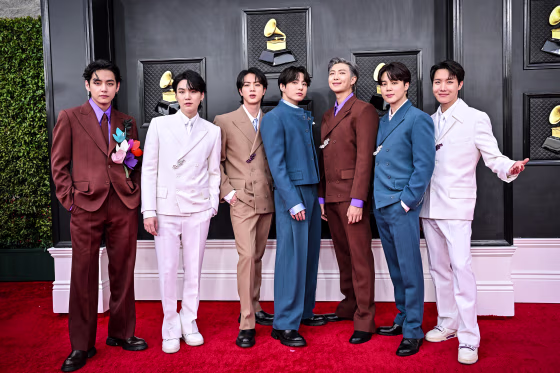 V, Suga, Jin, Jungkook, RM, Jimin and J-Hope of BTS