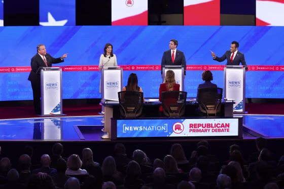 politics politicians gop debate stage