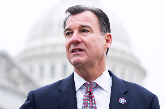 Rep. Tom Suozzi, D-N.Y., conducts a news conference.