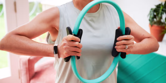 Experts say Pilates rings add resistance to workouts like Pilates and barre, and can also be used while stretching.