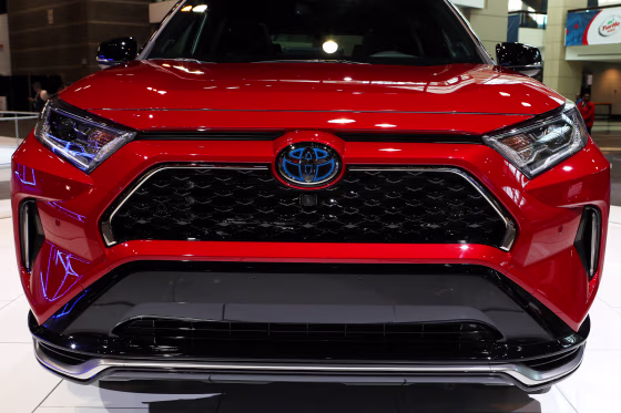 A Toyota Rav4 Prime at the 2020 Auto Show in Chicago.