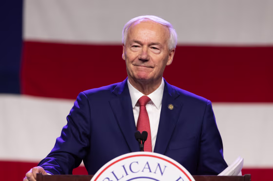 Asa Hutchinson in Des Moines, Iowa,