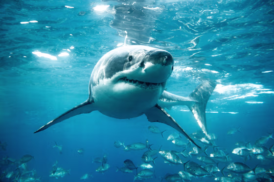 A great white shark.