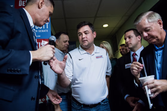 Christian Ziegler attends a rally in Tampa, Fla. on Nov. 2, 2018. 