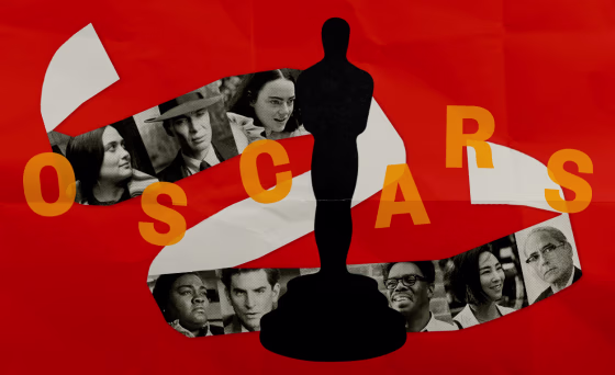 Photo Illustration: Potential Oscar nominees including Cillian Murphy, Lily Gladstone, and Emma Stone