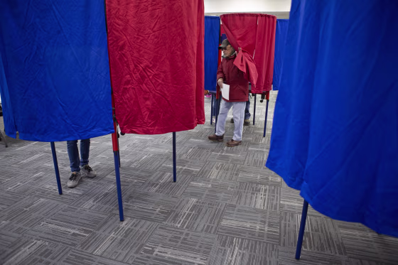 Voters cast their ballots in the New Hampshire primary