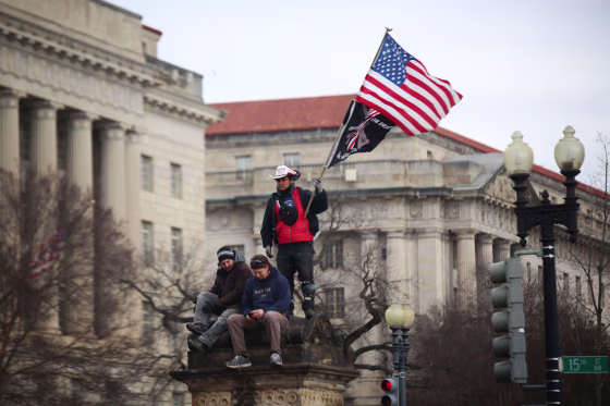 Washington DC, USA. 06th Jan, 2021. (NEW) US Capitol on lockdown as Trump Supporters protest against electoral result . January 6, 2021, Washington DC, Maryland, USA: Many Trump supporters are protesting against electoral result as Congressmen and Senator