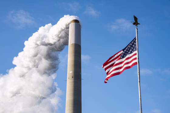 Emissions rise from a smoke stack at the Conesville Power Plant in Conesville, Ohio.