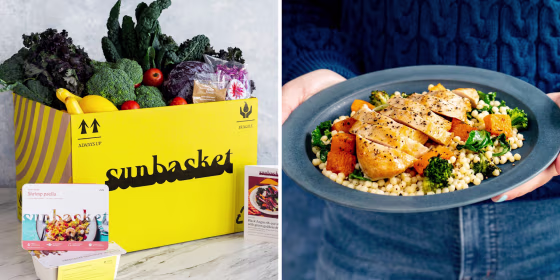 You can subscribe to Sunbasket to get fresh meals or a la carte groceries like meat, seafood and pre-packaged snacks delivered to your door.