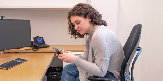  You can start treating “tech neck” by making your everyday routine more ergonomically sound and using products to help improve your posture.