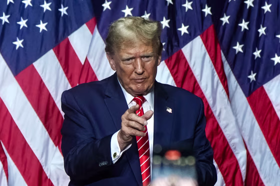 Donald Trump at campaign event in Rome, Georgia.