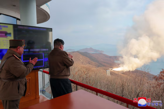 North Korea successfully tested a solid-fuel engine for its new-type intermediate-range hypersonic missile, state media reported Wednesday, claiming progress in efforts to develop a more powerful, agile missile designed to strike faraway U.S. targets in the region.