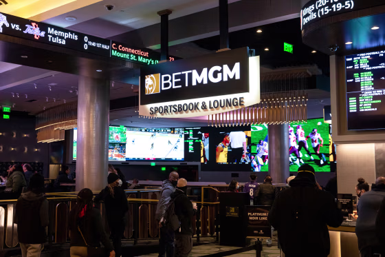 The BetMGM Sportsbook & Lounge in Oxon Hill, Md.,