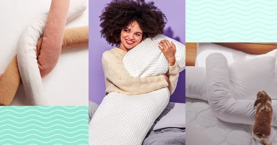 Body pillows help with spinal alignment, which can make you feel more comfortable and supported while sleeping on your side.