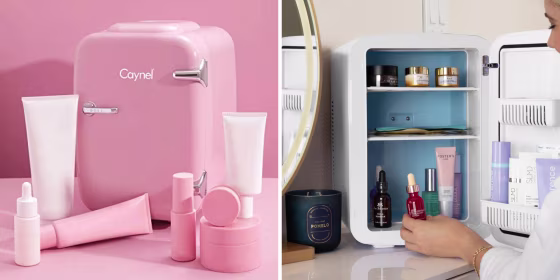 According to dermatologists, keeping skincare products in a mini fridge can help them last longer and feel more refreshing when applied.