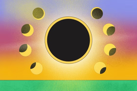 Photo Illustration: The phases of a total solar eclipse